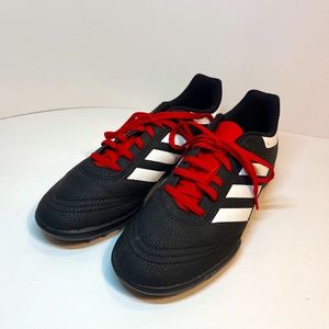 Adidas Goletto Men's Soccer Cleats, size 6, black with red laces